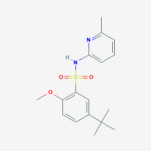 molecular formula C17H22N2O3S B497900 5-tert-butyl-2-methoxy-N-(6-methyl-2-pyridinyl)benzenesulfonamide CAS No. 915901-09-6
