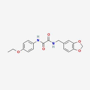 molecular formula C18H18N2O5 B4979004 N-(1,3-benzodioxol-5-ylmethyl)-N'-(4-ethoxyphenyl)oxamide 