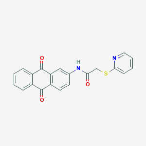 molecular formula C21H14N2O3S B4979063 N-(9,10-dioxo-9,10-dihydroanthracen-2-yl)-2-(pyridin-2-ylsulfanyl)acetamide 