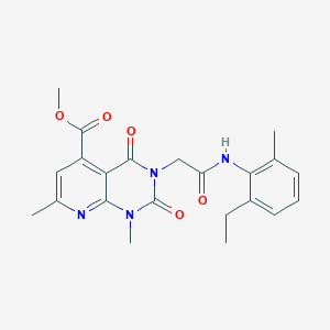 molecular formula C22H24N4O5 B4979212 METHYL 3-{[(2-ETHYL-6-METHYLPHENYL)CARBAMOYL]METHYL}-1,7-DIMETHYL-2,4-DIOXO-1H,2H,3H,4H-PYRIDO[2,3-D]PYRIMIDINE-5-CARBOXYLATE 