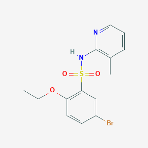 molecular formula C14H15BrN2O3S B497928 5-bromo-2-ethoxy-N-(3-methyl-2-pyridinyl)benzenesulfonamide CAS No. 915929-98-5