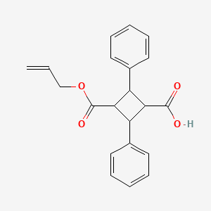 molecular formula C21H20O4 B4979376 2,4-Diphenyl-3-prop-2-enoxycarbonylcyclobutane-1-carboxylic acid 