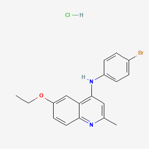 molecular formula C18H18BrClN2O B4979391 N-(4-bromophenyl)-6-ethoxy-2-methylquinolin-4-amine;hydrochloride 