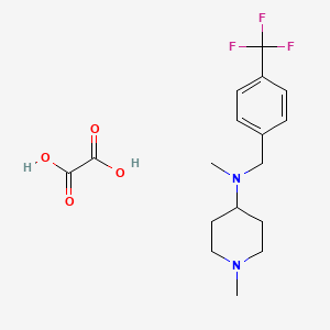 molecular formula C17H23F3N2O4 B4979464 N,1-dimethyl-N-[[4-(trifluoromethyl)phenyl]methyl]piperidin-4-amine;oxalic acid 
