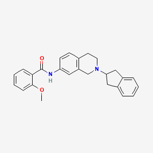 molecular formula C26H26N2O2 B4979477 N-[2-(2,3-dihydro-1H-inden-2-yl)-3,4-dihydro-1H-isoquinolin-7-yl]-2-methoxybenzamide 