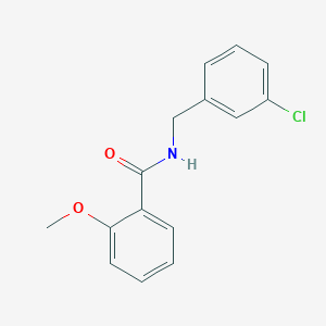 molecular formula C15H14ClNO2 B4979483 N-[(3-chlorophenyl)methyl]-2-methoxybenzamide 