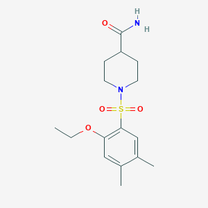 1-((2-Ethoxy-4,5-dimethylphenyl)sulfonyl)piperidine-4-carboxamide