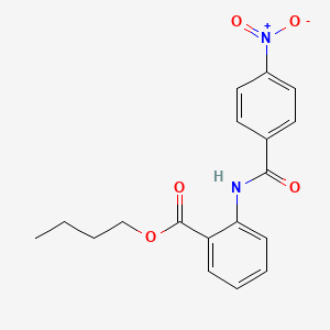 molecular formula C18H18N2O5 B4979550 BUTYL 2-(4-NITROBENZAMIDO)BENZOATE 