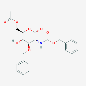 [(2R,3S,4R,5R,6S)-3-hydroxy-6-methoxy-4-phenylmethoxy-5-(phenylmethoxycarbonylamino)oxan-2-yl]methyl acetate