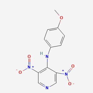 molecular formula C12H10N4O5 B4979602 N-(4-methoxyphenyl)-3,5-dinitropyridin-4-amine 