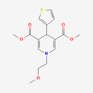 molecular formula C16H19NO5S B4979622 3,5-DIMETHYL 1-(2-METHOXYETHYL)-4-(THIOPHEN-3-YL)-1,4-DIHYDROPYRIDINE-3,5-DICARBOXYLATE 