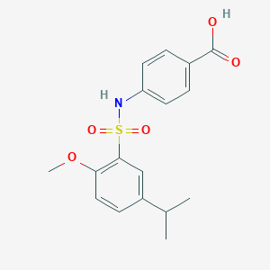 4-[2-Methoxy-5-(propan-2-yl)benzenesulfonamido]benzoic acid
