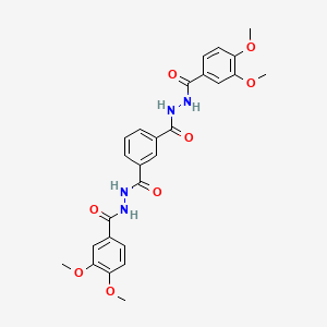molecular formula C26H26N4O8 B4979994 N'~1~,N'~3~-bis[(3,4-dimethoxyphenyl)carbonyl]benzene-1,3-dicarbohydrazide CAS No. 5479-49-2