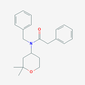 molecular formula C22H27NO2 B4980078 N-benzyl-N-(2,2-dimethyloxan-4-yl)-2-phenylacetamide 