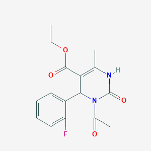 molecular formula C16H17FN2O4 B4980142 Ethyl 3-acetyl-4-(2-fluorophenyl)-6-methyl-2-oxo-1,2,3,4-tetrahydropyrimidine-5-carboxylate 