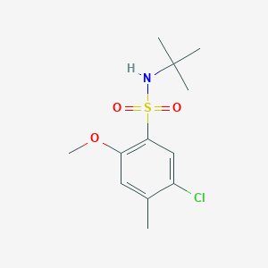 molecular formula C12H18ClNO3S B498023 N-(tert-butyl)-5-chloro-2-methoxy-4-methylbenzenesulfonamide CAS No. 886125-30-0