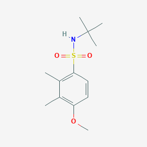 molecular formula C13H21NO3S B498029 N-tert-butyl-4-methoxy-2,3-dimethylbenzenesulfonamide CAS No. 886125-70-8
