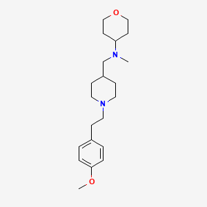 molecular formula C21H34N2O2 B4980378 N-[[1-[2-(4-methoxyphenyl)ethyl]piperidin-4-yl]methyl]-N-methyloxan-4-amine 