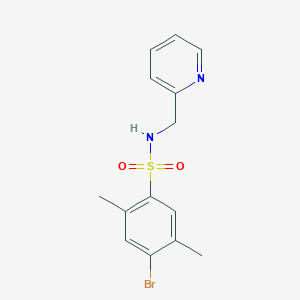 molecular formula C14H15BrN2O2S B498046 4-bromo-2,5-dimethyl-N-(2-pyridinylmethyl)benzenesulfonamide CAS No. 902249-02-9