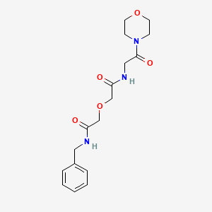 molecular formula C17H23N3O5 B4980655 N-benzyl-2-[2-[(2-morpholin-4-yl-2-oxoethyl)amino]-2-oxoethoxy]acetamide 