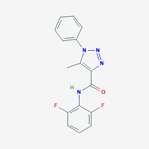 molecular formula C16H12F2N4O B498069 N-(2,6-difluorophenyl)-5-methyl-1-phenyl-1H-1,2,3-triazole-4-carboxamide 