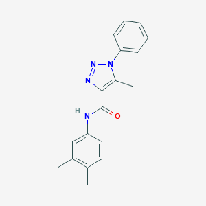 molecular formula C18H18N4O B498070 N-(3,4-dimethylphenyl)-5-methyl-1-phenyl-1H-1,2,3-triazole-4-carboxamide CAS No. 866895-94-5