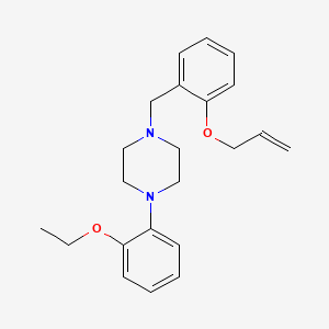 molecular formula C22H28N2O2 B4980932 1-(2-ethoxyphenyl)-4-[(2-prop-2-enoxyphenyl)methyl]piperazine 