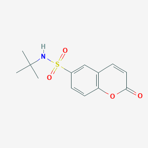molecular formula C13H15NO4S B4980992 N-tert-butyl-2-oxo-2H-chromene-6-sulfonamide 