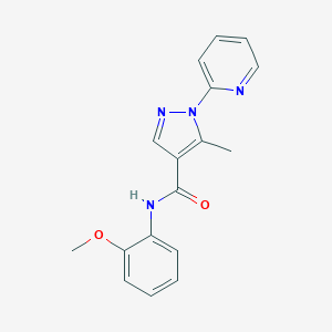 molecular formula C17H16N4O2 B498101 N-(2-methoxyphenyl)-5-methyl-1-(2-pyridinyl)-1H-pyrazole-4-carboxamide 