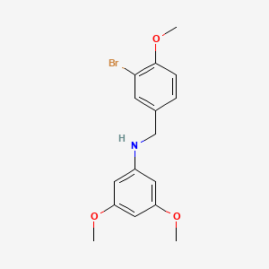 molecular formula C16H18BrNO3 B4981103 N-[(3-bromo-4-methoxyphenyl)methyl]-3,5-dimethoxyaniline 