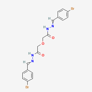 molecular formula C18H16Br2N4O3 B4981301 N-[(4-bromophenyl)methylideneamino]-2-[2-[2-[(4-bromophenyl)methylidene]hydrazinyl]-2-oxoethoxy]acetamide 