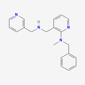 molecular formula C20H22N4 B4981602 N-benzyl-N-methyl-3-[(pyridin-3-ylmethylamino)methyl]pyridin-2-amine 