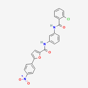 molecular formula C24H16ClN3O5 B4981946 N-[3-[(2-chlorobenzoyl)amino]phenyl]-5-(4-nitrophenyl)furan-2-carboxamide 