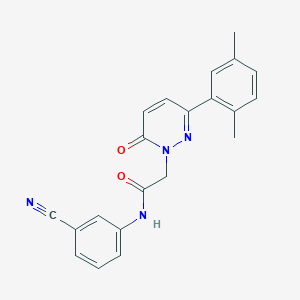 molecular formula C21H18N4O2 B4981953 N-(3-cyanophenyl)-2-[3-(2,5-dimethylphenyl)-6-oxopyridazin-1(6H)-yl]acetamide 