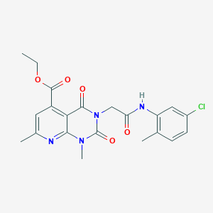 molecular formula C21H21ClN4O5 B4982150 ETHYL 3-{[(5-CHLORO-2-METHYLPHENYL)CARBAMOYL]METHYL}-1,7-DIMETHYL-2,4-DIOXO-1H,2H,3H,4H-PYRIDO[2,3-D]PYRIMIDINE-5-CARBOXYLATE 
