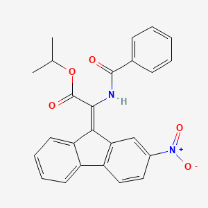 molecular formula C25H20N2O5 B4982155 propan-2-yl (2Z)-2-benzamido-2-(2-nitrofluoren-9-ylidene)acetate 