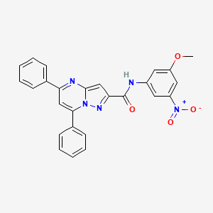 molecular formula C26H19N5O4 B4982159 N-(3-methoxy-5-nitrophenyl)-5,7-diphenylpyrazolo[1,5-a]pyrimidine-2-carboxamide 