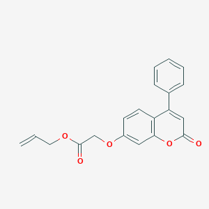 molecular formula C20H16O5 B4982261 Acetic acid, 2-[(2-oxo-4-phenyl-2H-1-benzopyran-7-yl)oxy]-, 2-propen-1-yl ester CAS No. 430470-86-3