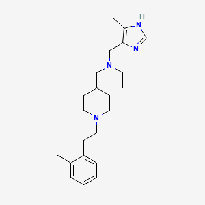 molecular formula C22H34N4 B4982306 N-[(5-methyl-1H-imidazol-4-yl)methyl]-N-[[1-[2-(2-methylphenyl)ethyl]piperidin-4-yl]methyl]ethanamine 