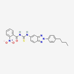 molecular formula C24H22N6O3S B4982333 N-{[2-(4-butylphenyl)-2H-benzotriazol-5-yl]carbamothioyl}-2-nitrobenzamide 