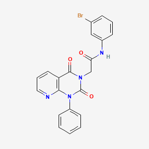 molecular formula C21H15BrN4O3 B4982391 N-(3-BROMOPHENYL)-2-{2,4-DIOXO-1-PHENYL-1H,2H,3H,4H-PYRIDO[2,3-D]PYRIMIDIN-3-YL}ACETAMIDE 