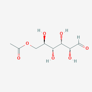 molecular formula C8H14O7 B049824 [(2R,3R,4S,5R)-2,3,4,5-tetrahydroxy-6-oxohexyl] acetate CAS No. 7286-45-5