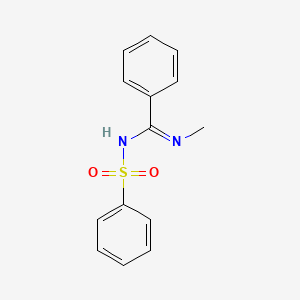 molecular formula C14H14N2O2S B4982415 N-(benzenesulfonyl)-N'-methylbenzenecarboximidamide CAS No. 17240-75-4