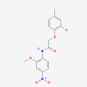 molecular formula C16H15BrN2O5 B4982610 2-(2-bromo-4-methylphenoxy)-N-(2-methoxy-4-nitrophenyl)acetamide 