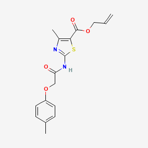 molecular formula C17H18N2O4S B4982793 Prop-2-en-1-yl 4-methyl-2-{[(4-methylphenoxy)acetyl]amino}-1,3-thiazole-5-carboxylate 