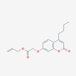 molecular formula C18H20O5 B4983061 PROP-2-EN-1-YL 2-[(4-BUTYL-2-OXO-2H-CHROMEN-7-YL)OXY]ACETATE 