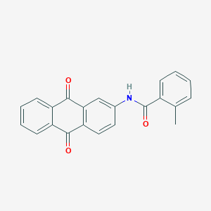 molecular formula C22H15NO3 B4983259 N-(9,10-dioxo-9,10-dihydroanthracen-2-yl)-2-methylbenzamide 