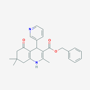 molecular formula C25H26N2O3 B4983443 Benzyl 2,7,7-trimethyl-5-oxo-4-(pyridin-3-yl)-1,4,5,6,7,8-hexahydroquinoline-3-carboxylate 