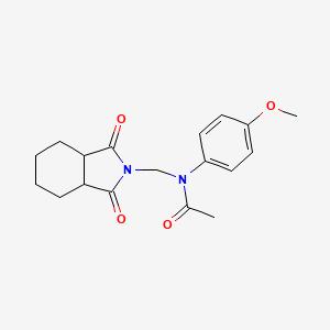 molecular formula C18H22N2O4 B4983503 N-(1,3-Dioxo-octahydro-isoindol-2-ylmethyl)-N-(4-methoxy-phenyl)-acetamide CAS No. 312608-28-9