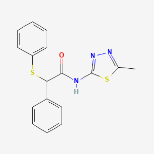 molecular formula C17H15N3OS2 B4983531 N-(5-methyl-1,3,4-thiadiazol-2-yl)-2-phenyl-2-(phenylsulfanyl)acetamide 